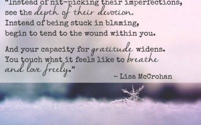 When we can’t see the “depth of devotion” but rather “nit-pick” the imperfections