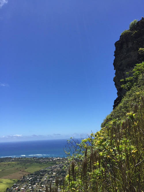 The highest point on Sleeping Giant. Kauai, Hawaii