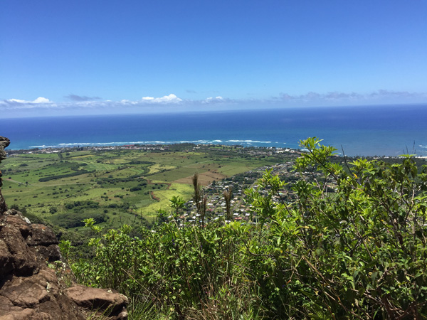On top of Sleeping Giant, Kauai, Hawaii
