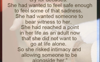 What it can be like to not feel alone